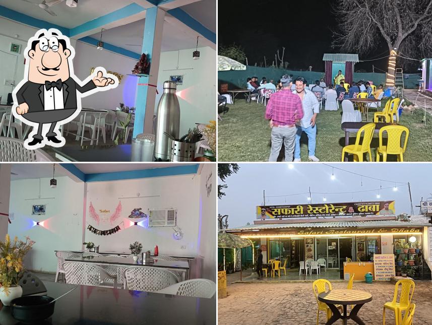 Take a seat at one of the tables at Safari Restaurant & Dhaba