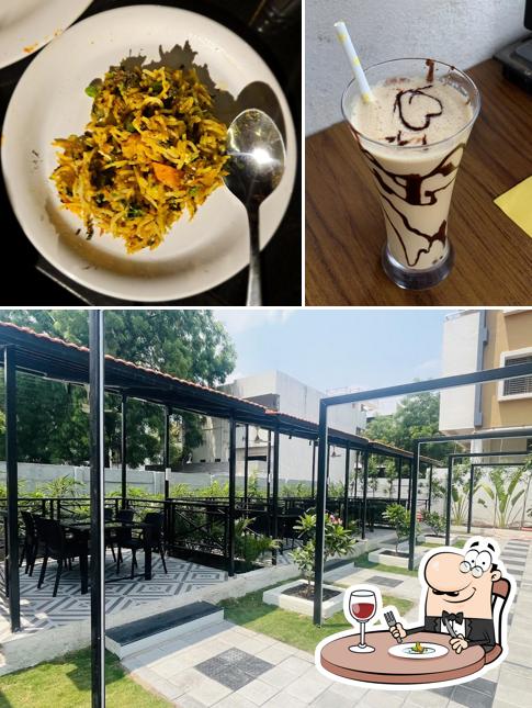 The photo of food and interior at Blackstone The Multicuisine Veg Restaurant