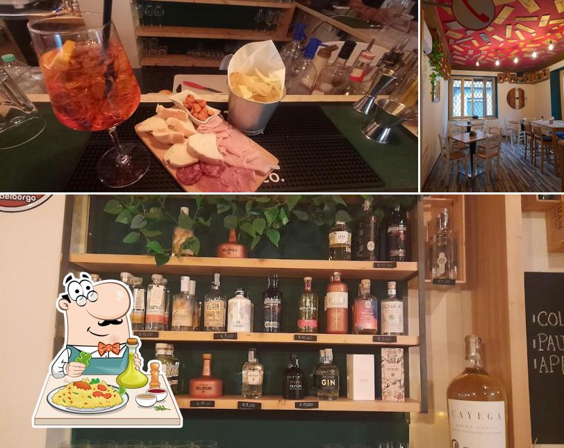 La cibo e interni del ristorante