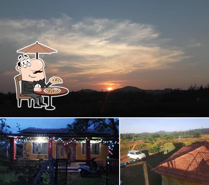 You can get some fresh air outside Sunrise Family Resort