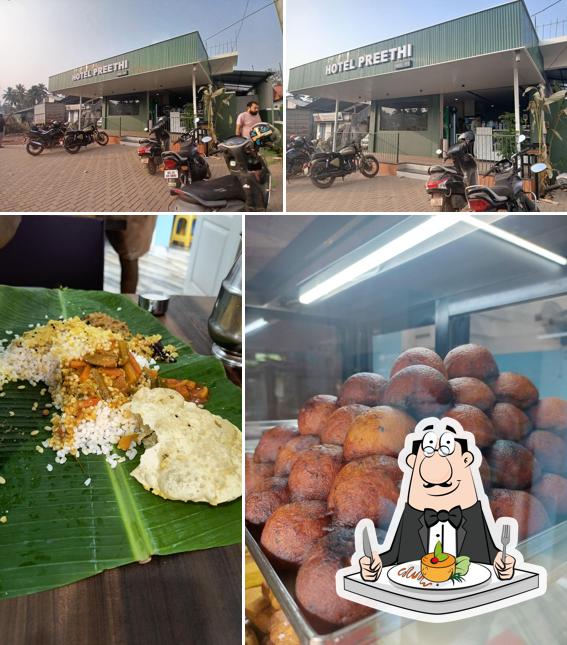 The image of Preethi hotel’s food and exterior