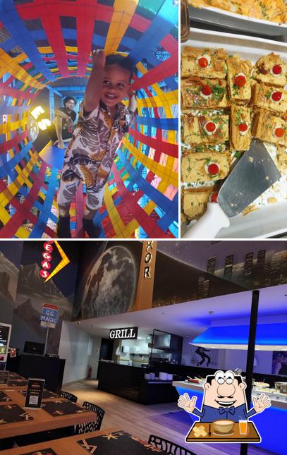 Entre diferentes coisas, comida e exterior podem ser encontrados no Fantástico Magic