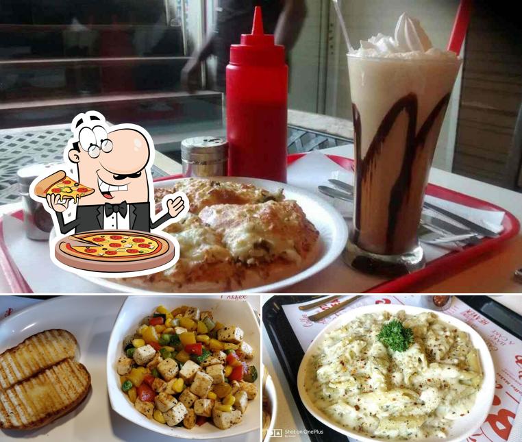 At Bake-n-Shake, you can get pizza