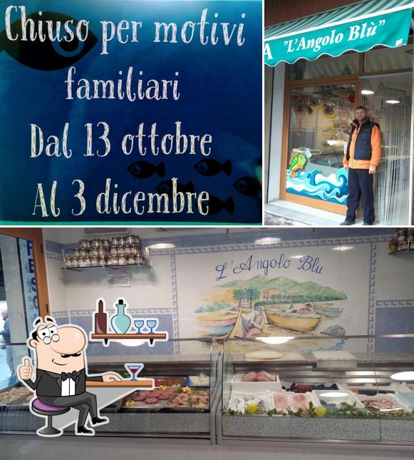 Gli interni di L'Angolo Blu