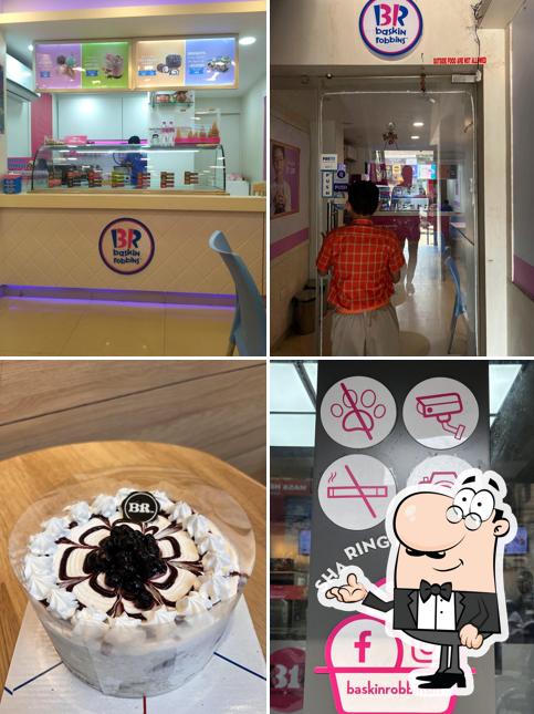 The interior of Baskin Robbins