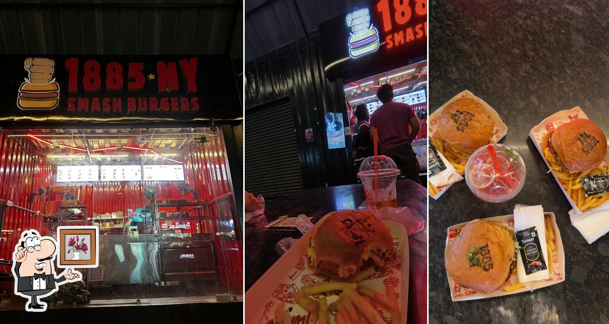 The interior of 1885 NY Smash Burgers