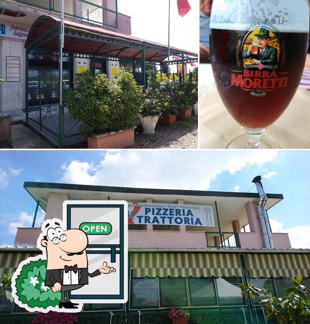 La esterno e birra del ristorante