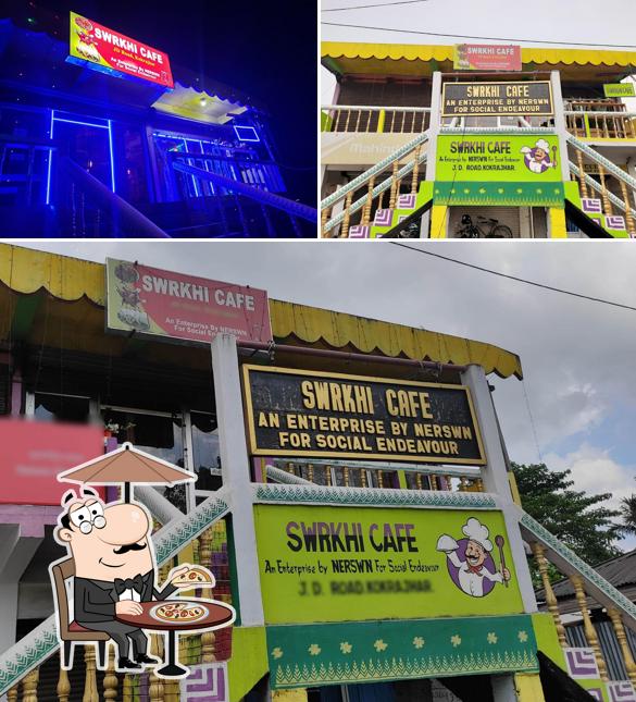 The exterior of Swrkhi Cafe