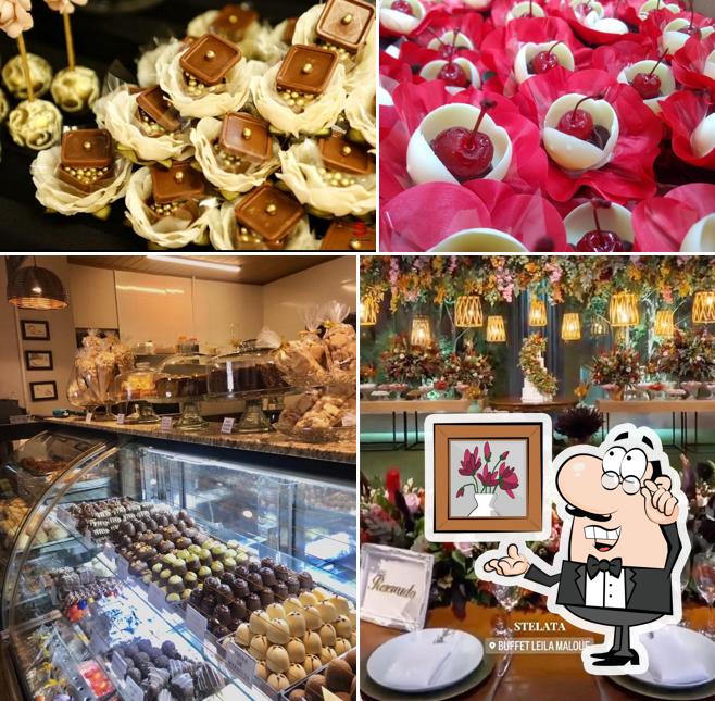 A ilustração do Café Chocolarte - Chocolates e Doces em Chapada dos Guimarães’s interior e bebida
