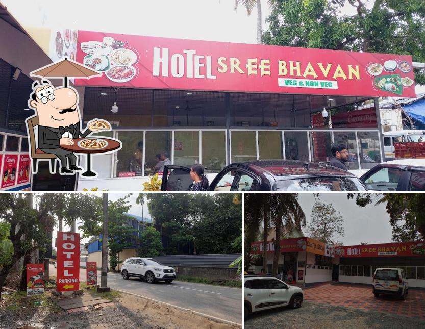 The exterior of Hotel Sree Bhavan