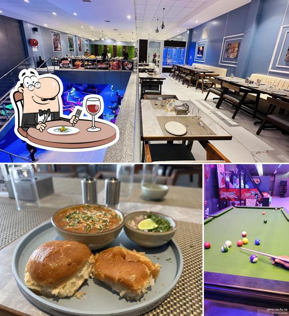 This is the photo displaying food and interior at Heaven Game Restro