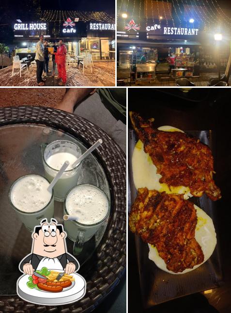 Among different things one can find food and interior at Grill House Cafe Restaurant
