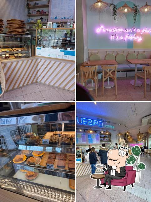L'intérieur de BLUEBIRD . Coffee shop rennais. Good vibes only