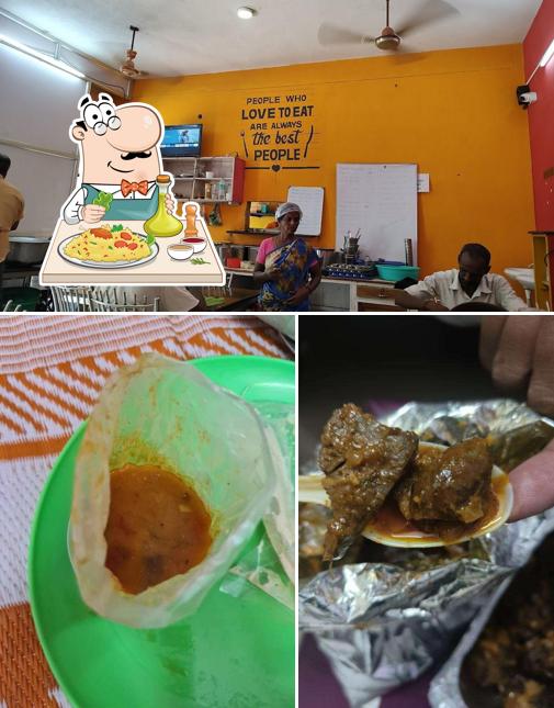 Among different things one can find food and interior at NEW ANNAPOORNA ANDHRA MESS A/C