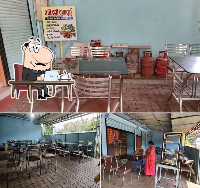 The interior of C G Mess Homely Meals Restaurant