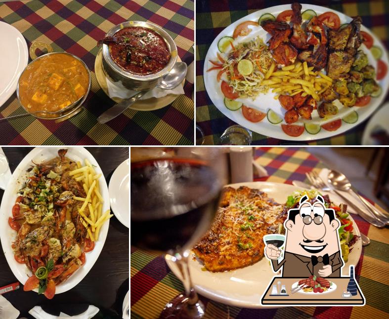 Tulips Bar and Restaurant serves meat dishes