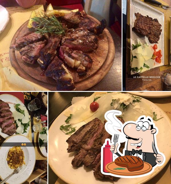 Pasti a base di carne vengono proposti a Le Cappelle Medicee Ristorante