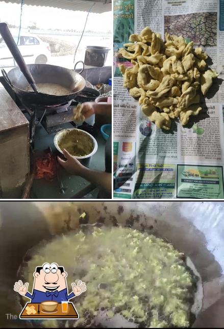 Meals at Krishna Lila Kumbhania Bhajiya