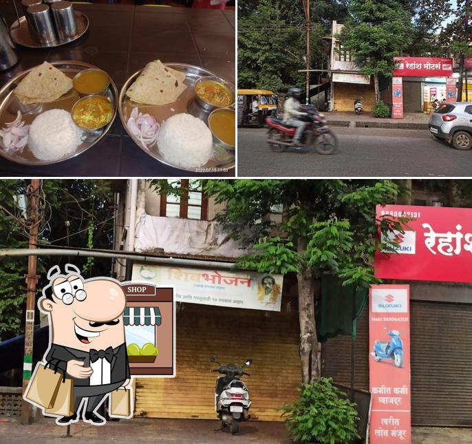The image of Shiv bhojan’s exterior and food