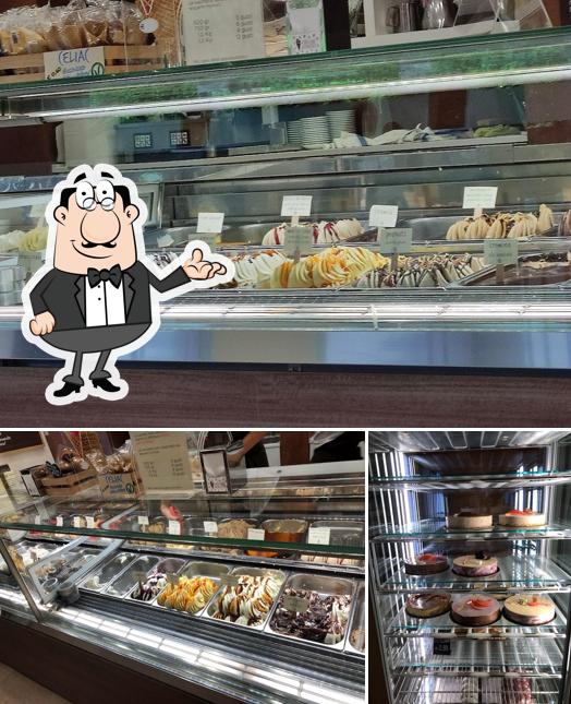 Questa è la immagine che presenta la interni e cibo di Aquolina Gelateria Maniago