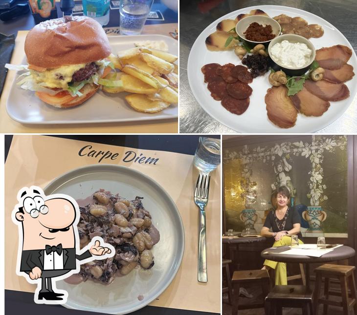 Questa è la foto che presenta la interni e cibo di Carpe Diem