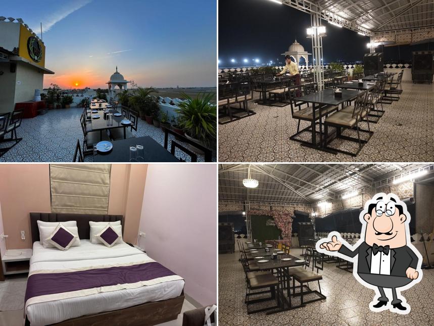 The interior of Hawai Chhatri Roof Top Restaurant