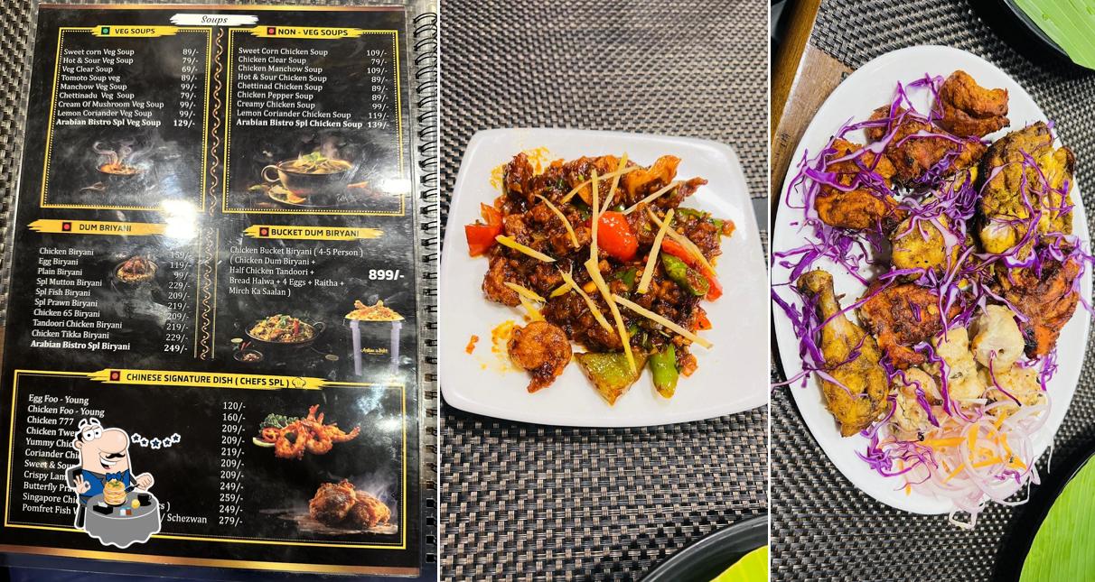 Food at Arabian Bistro Restuarant