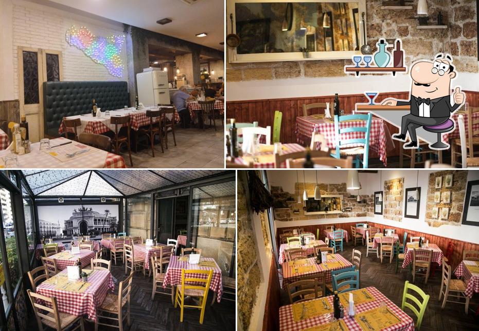 Gli interni di Osteria Lo Bianco