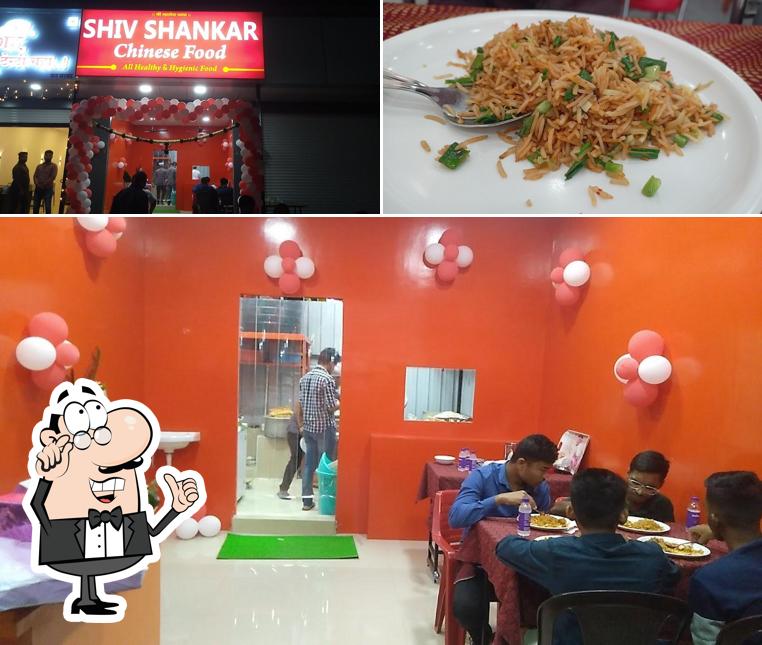 The restaurant's interior and food