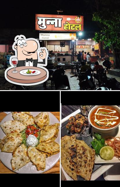 Check out the picture showing food and interior at Munna Hotel Damoh Naka