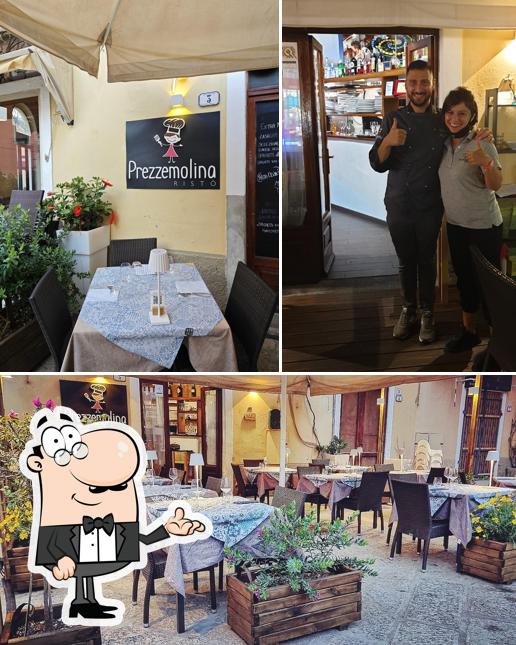 Dai un’occhiata alla foto che raffigura la interni e bancone da bar di Prezzemolina Ristò