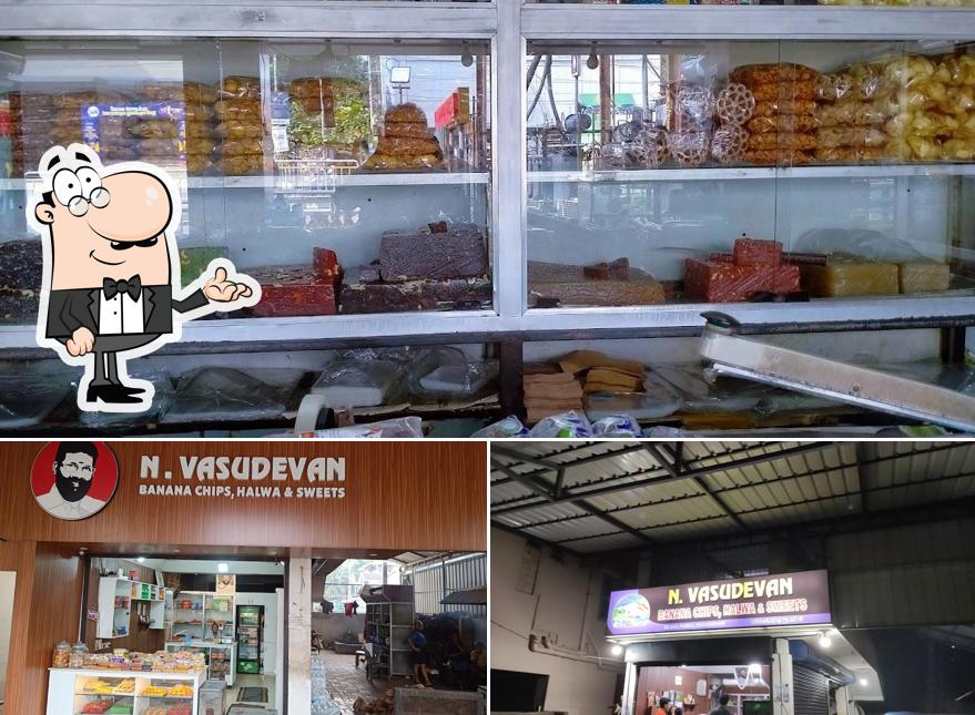 The picture of interior and food at N Vasudevan Banana Chips Halwa And Sweets