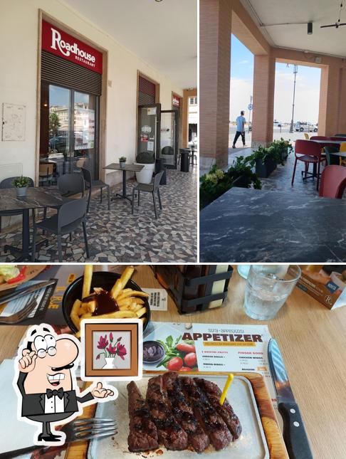 Questa è la foto che mostra la interni e cibo di Roadhouse Restaurant Ostia