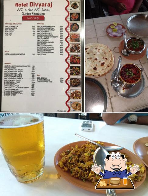 The image of Hotel Divyaraj Bar & Restaurant’s food and beer
