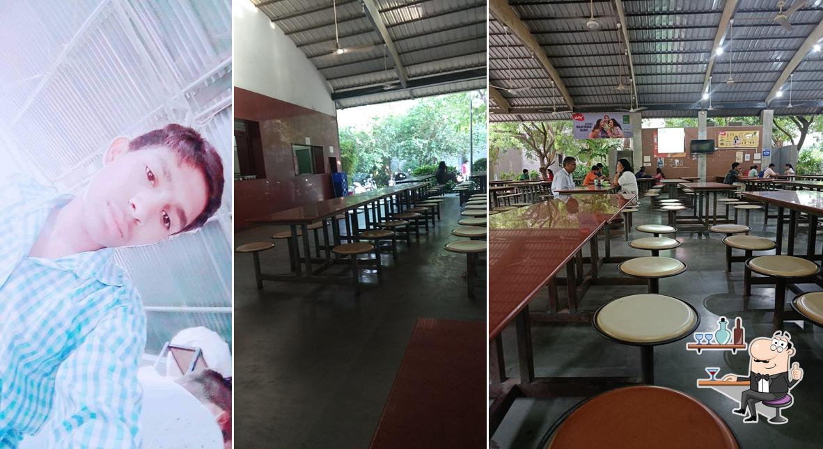 Take a seat at one of the tables at Law Canteen,Nirma Univeristy