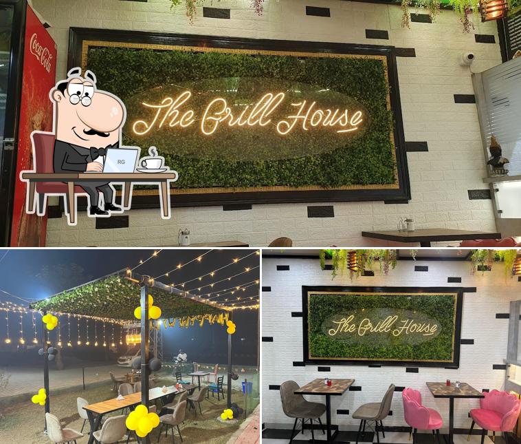 Take a seat at one of the tables at The Grill House