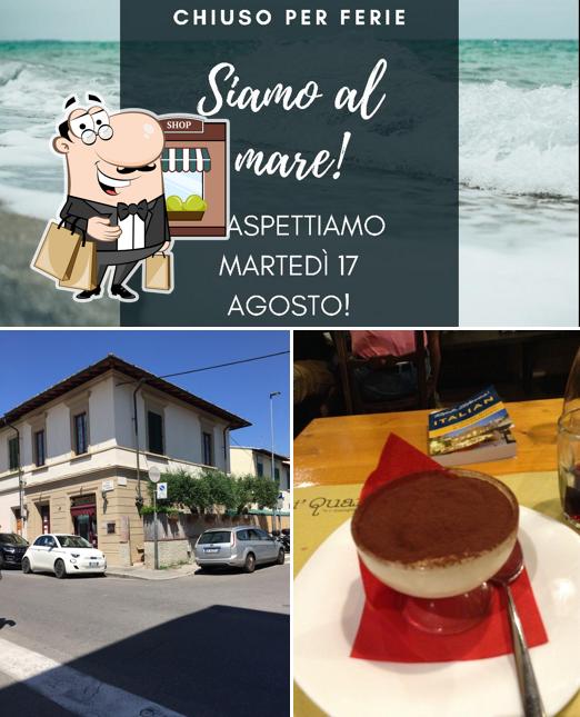 Questa è la foto che mostra la esterno e bevanda di I' Quartino Osteria