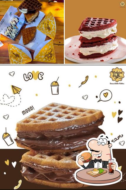 Try out a burger at The Belgian Waffle Co