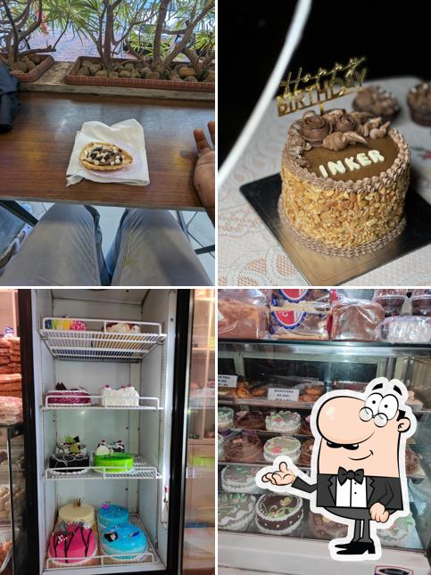 Among various things one can find interior and food at Cochin Bakery