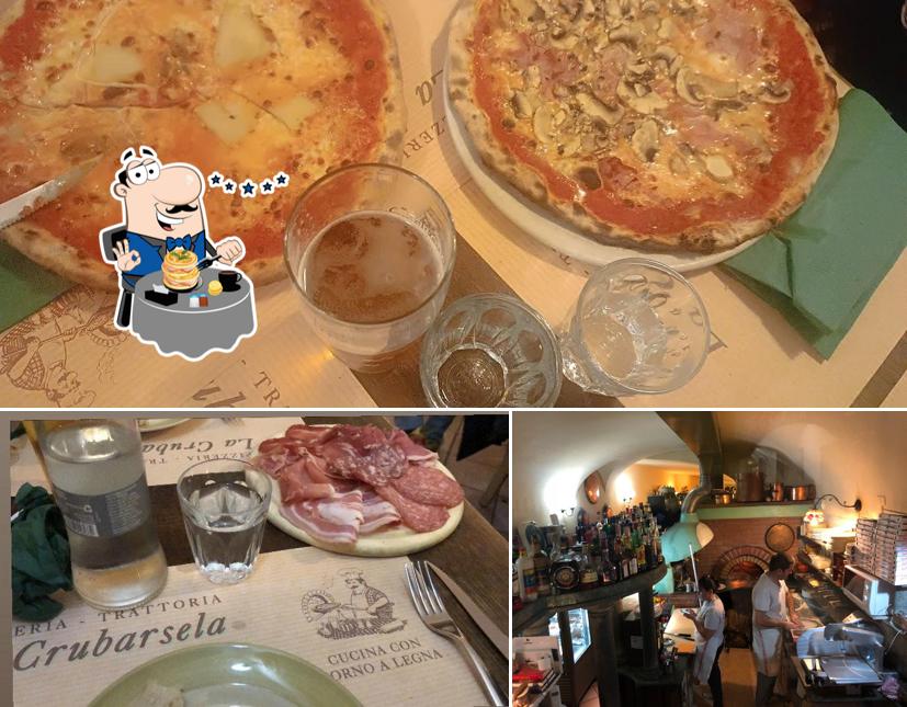 Questa è la foto che mostra la cibo e bancone da bar di Pizzeria La Crubarsela