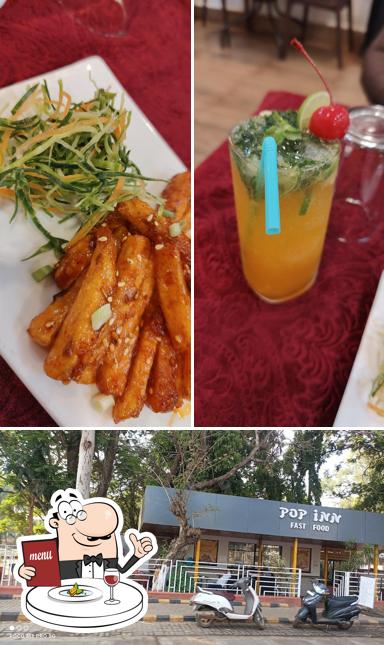 Among different things one can find food and exterior at Pop in Cafe