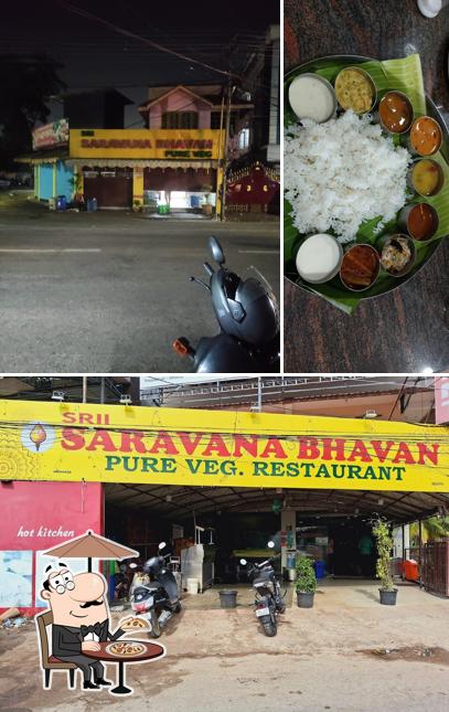 The restaurant's exterior and food