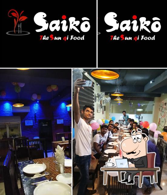 Take a seat at one of the tables at Saiko - The Sun qi Food