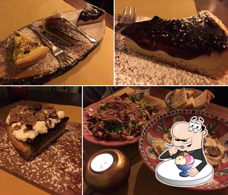 Osteria cacio e vino all'antico Borgo offre un'ampia varietà di dolci