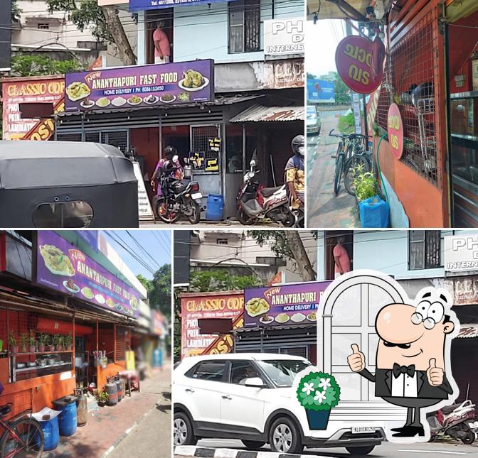The exterior of New Ananthapuri Restaurant and Fast Food