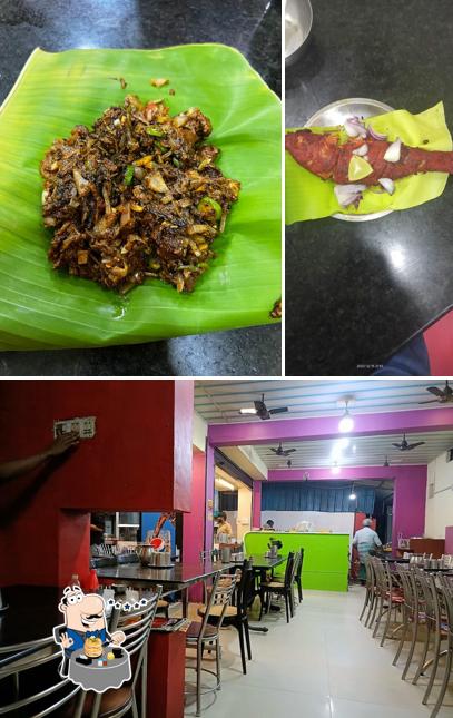 This is the image showing food and interior at Saffron grill