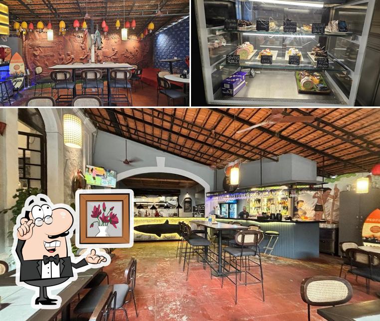 The interior of Aangan Restaurant