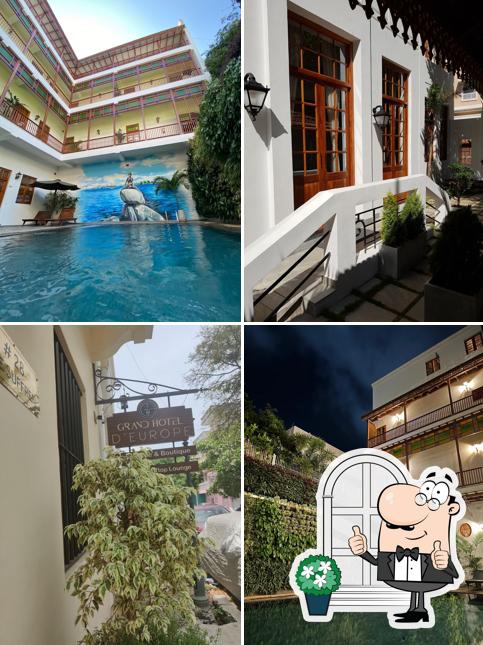 You can get some fresh air at the outside area of Grand Hotel D' Europe