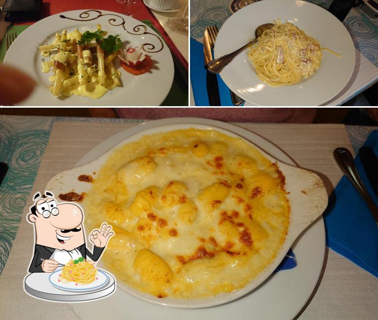 Spaghetti alla carbonara al Restaurant Schützen