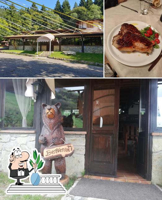 Tra le varie cose da Ristorante-Pizzeria La Bratta si possono trovare la esterno e cibo